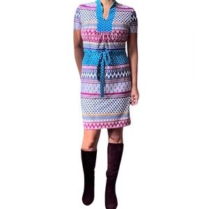 Trina Turk Print V-neck Dress - Sz XS